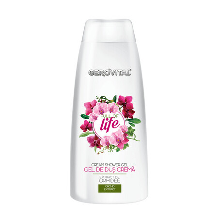 Gel doccia crema Full of Life Gerovital con estratto di orchidea, 750 ml, Farmec