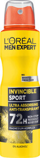 Loreal Uomo Expert Deodorante Spray INVINSIBLE SPORT, 150 ml