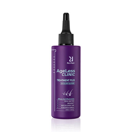 Trattamento contro la caduta dei capelli, lo sbiancamento e l'invecchiamento del cuoio capelluto Ageless Clinic Treatment Plus, Ru:t hair, 210 ml, Biocart