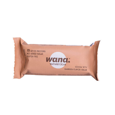 Wana Cialda proteica al cacao e gianduia, 43 g, Wana