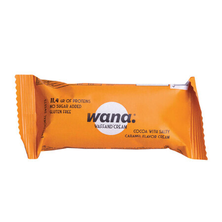 Wafer proteico Wana al cioccolato e caramello salato, 43 g, Wana