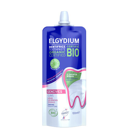 Dentifricio per gengive sensibili Elgydium Gums Organic, 100 ml, Elgydium