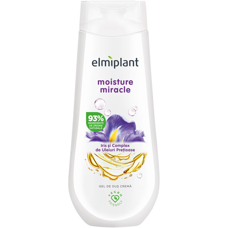 Gel de dus cu iris si uleiuri pretioase Moisture Miracle, 400 ml, Elmiplant