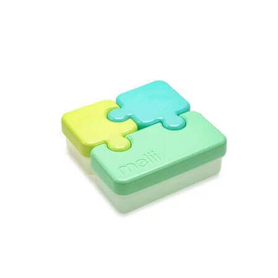 Contenitore per alimenti, modello puzzle, Blu e Verde, Melii