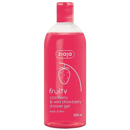 Gel doccia fruttato al mirtillo rosso e fragola selvatica, 500 ml, Ziaja