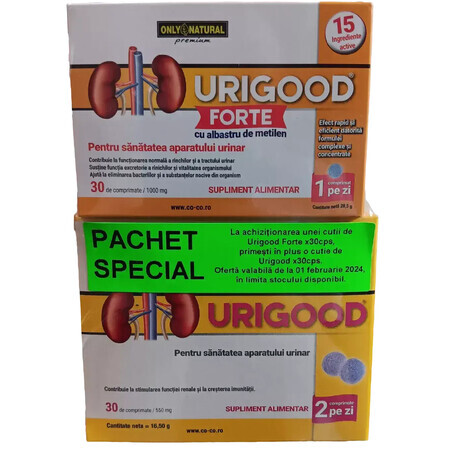 Urigood Forte 1000mg, + Urigood 550mg, confezione 1 + 1, solo naturale