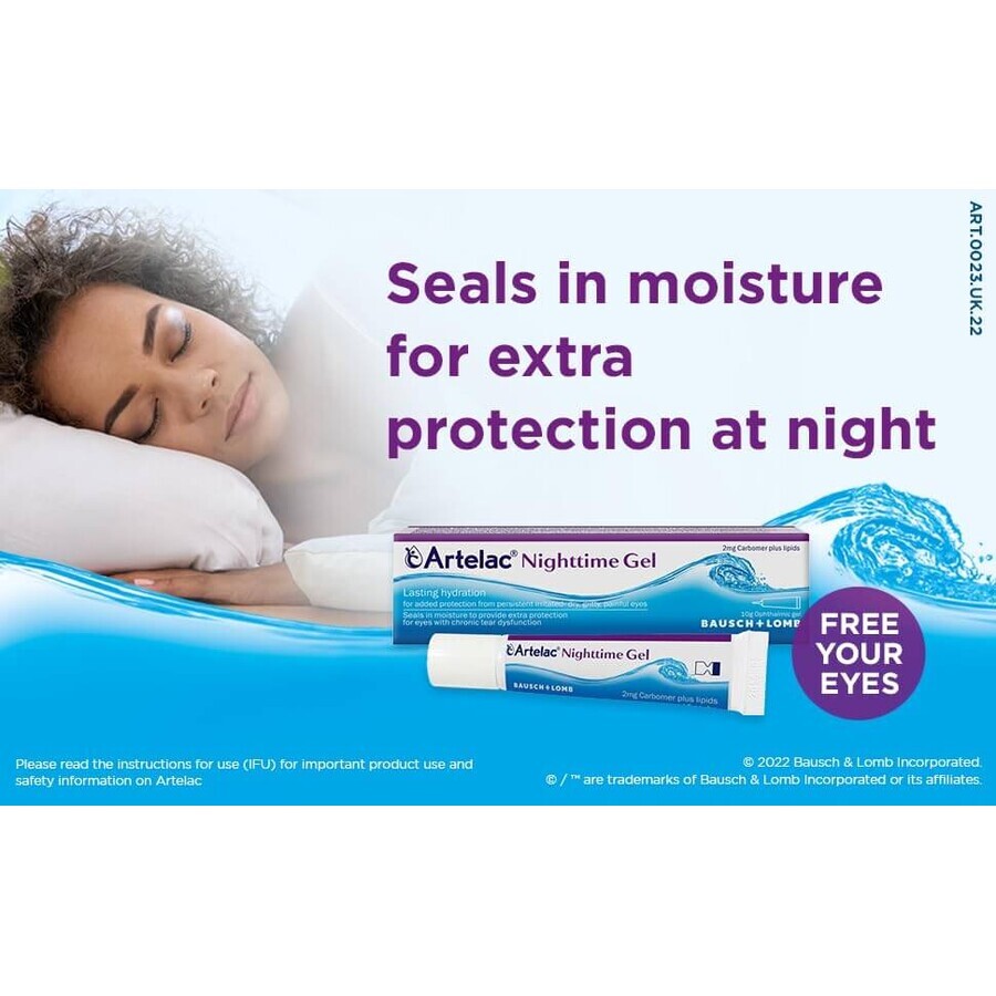 Artelac Nighttime Gel Oculare, 3x10 g, Bausch + Lomb