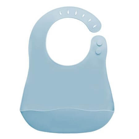 Bavaglino in silicone, 6 mesi+, Blu acqua, Appekids