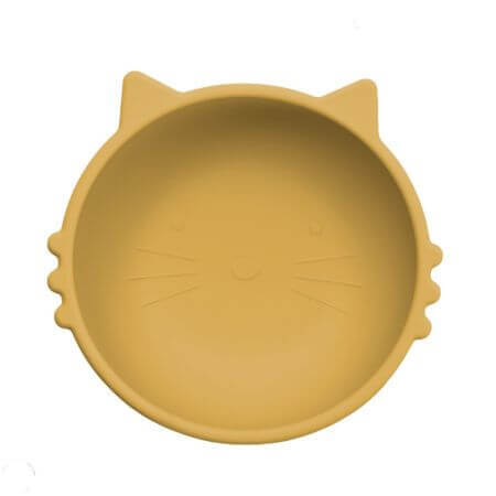 Bol en silicone Kitty I, 6 mois+, Miel, Appekids