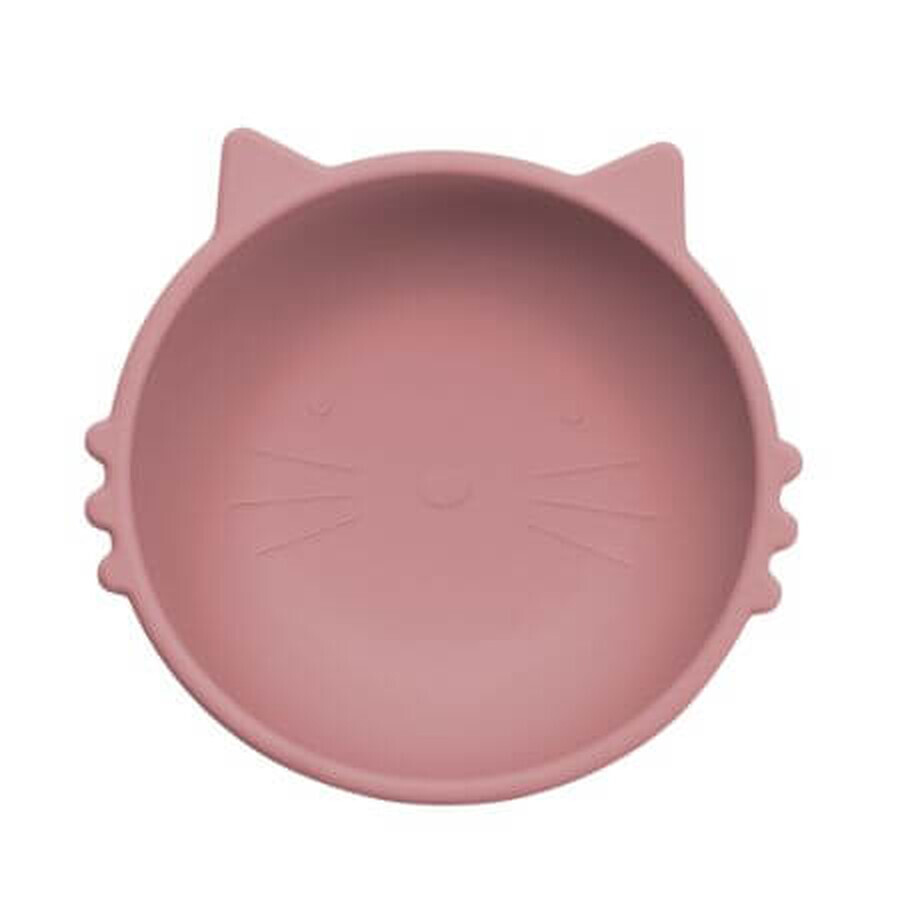 Ciotola in silicone Kitty I, 6 mesi+, Old Rose, Appekids
