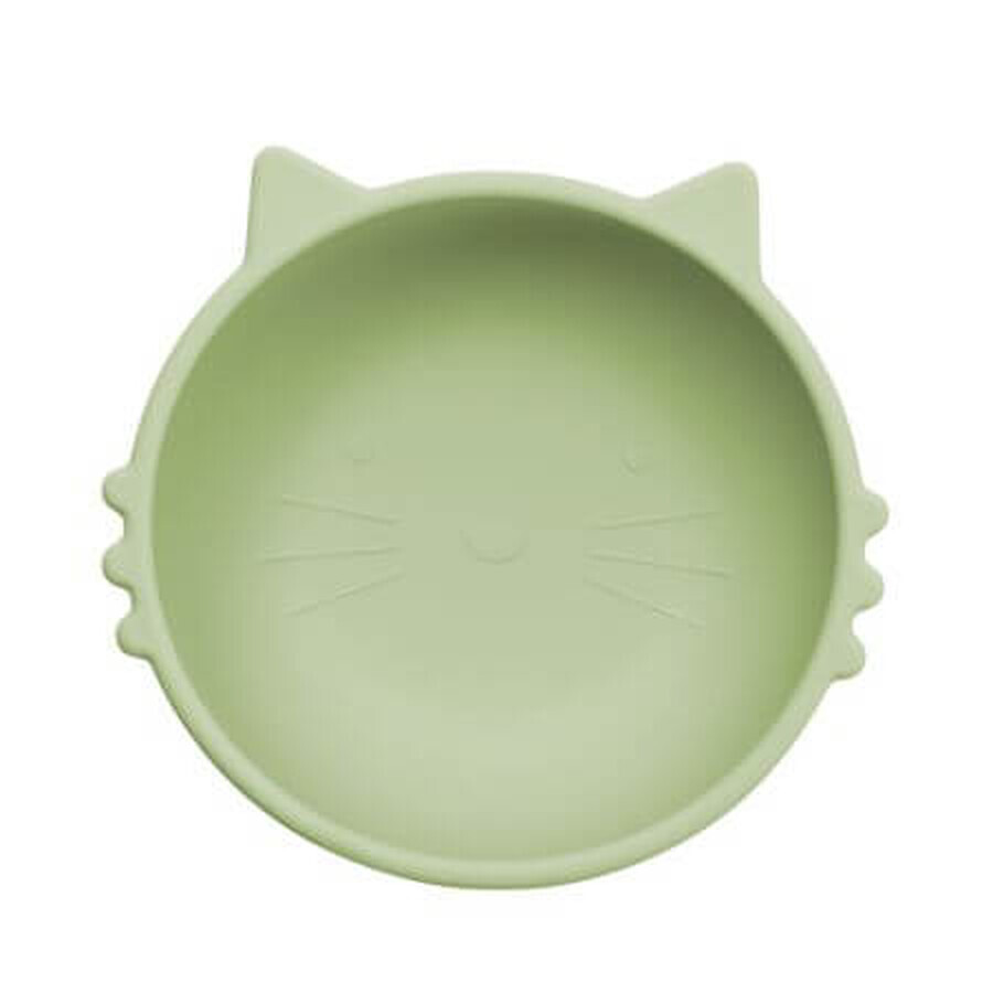Ciotola in silicone Kitty I, 6 mesi+, Raw Green, Appekids