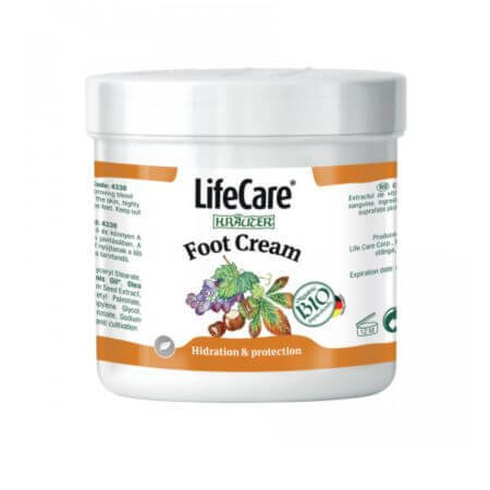 Crema piedi con vite ed erbe biologiche, 250 ml, LifeCare