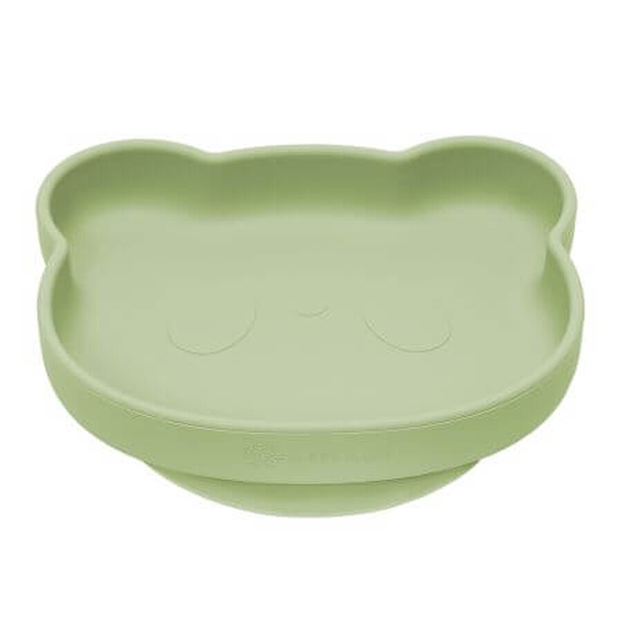 Il piatto in silicone The Little Bear con ventosa, 6 mesi+, Raw Green, Appekids