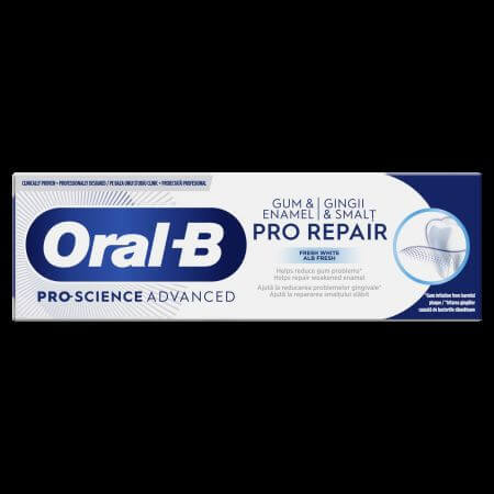 Advance Gum & Enamel Pro-Repair Dentifricio Bianco, 75 ml, Oral B