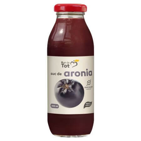 Succo di aronia naturale senza zucchero Bun de Tot, 300 ml, Dacia Plant