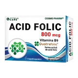 Folic Acid Quatrefolic, 800mcg, 30 capsules, Cosmopharm