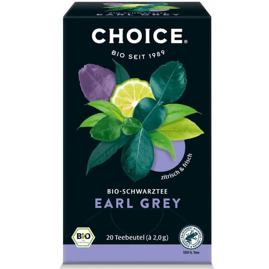 Tè nero biologico Earl Grey Choice, 20 bustine, Yogi Tea