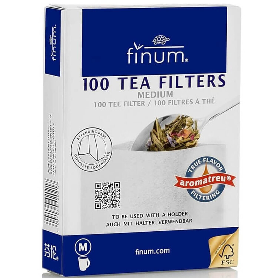 Filtri per tè bianco taglia M, 100 pezzi, Finum