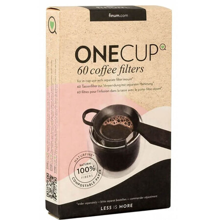 Filtri per caffè Onecup, 60 pezzi, Finum