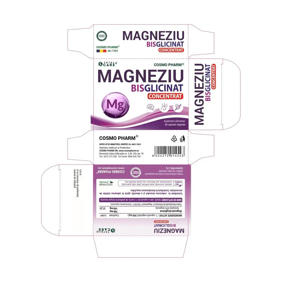 Magnesium Bisglycinate, 30 capsule, Cosmopharm