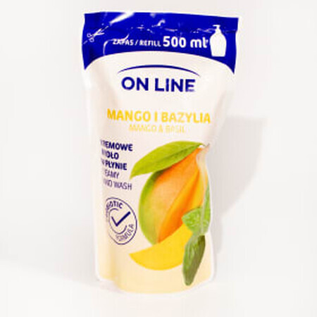 ON LINE Riserva di sapone liquido mango e basilico, 500 ml