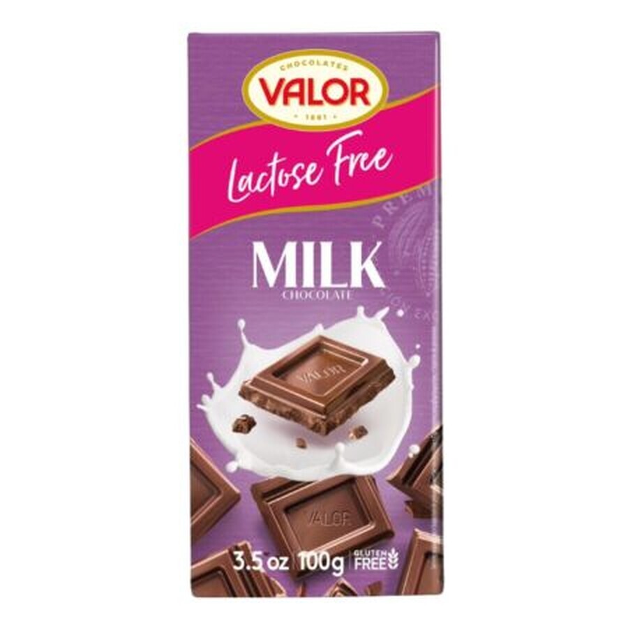 Cioccolato al latte senza lattosio, 100 g, Valor