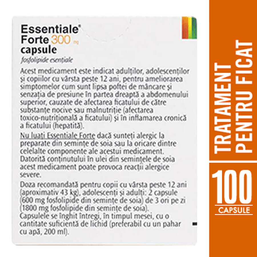 Essentiale Forte, 300 mg, 100 capsules, Sanofi