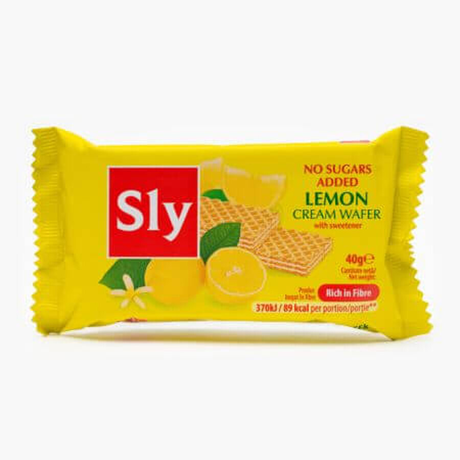 Cialde alla crema di limone, senza zucchero, 40 g, Sly Nutrition
