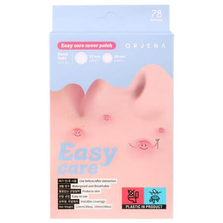 Easy Care Cover cerotti per acne mini e maxi, 78 pezzi, Orjena