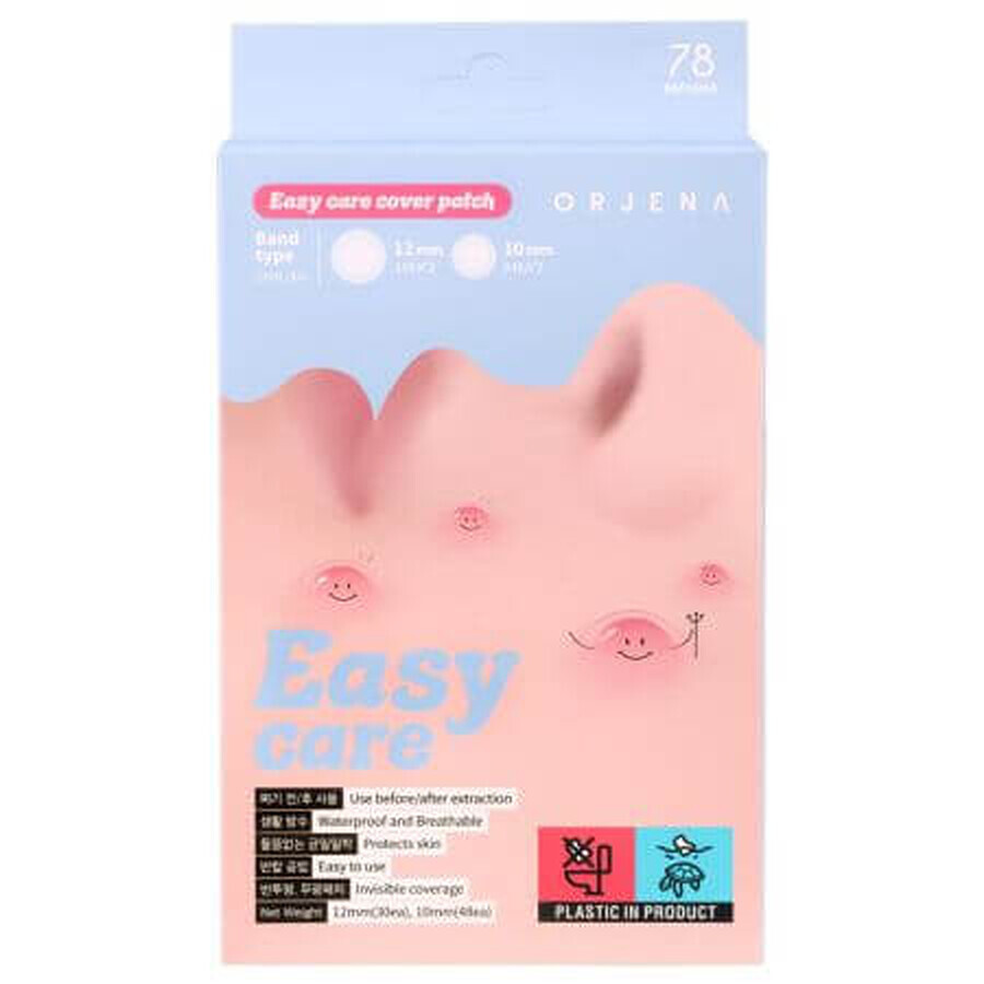 Easy Care Cover cerotti per acne mini e maxi, 78 pezzi, Orjena
