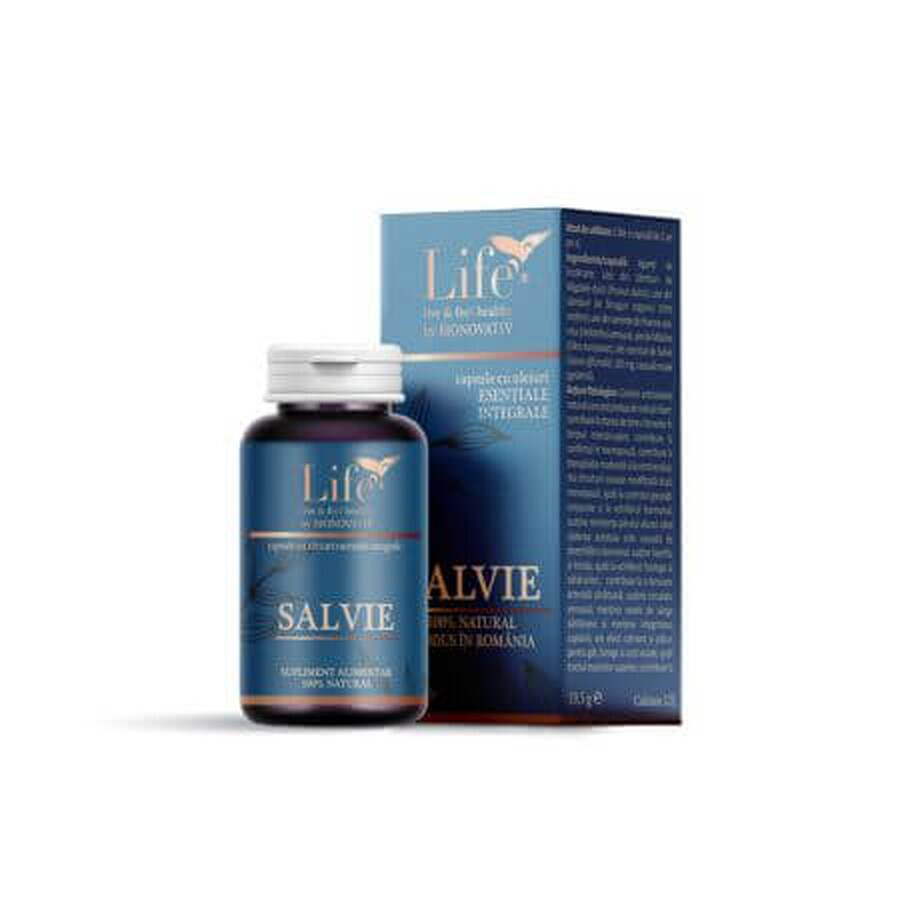 Salvia con olio essenziale intero, 30 capsule, Bionovativ