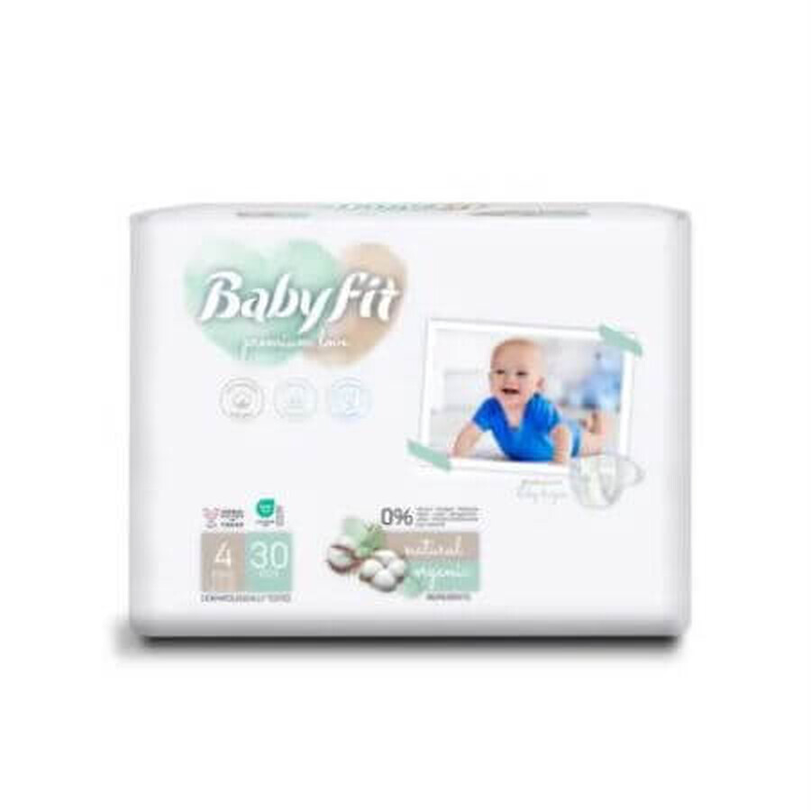 Couches Bio Maxi, No. 4, 7-18 kg, 30 pièces, Babyfit