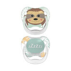 Prevent Animal Face Soother, 6-18 mesi, 2 pezzi, Girls, Dr. Browns