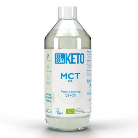 Olio di cocco Bio MCT Keto, 500 ml, Cacao