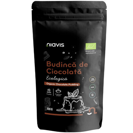 Budino al cioccolato biologico senza glutine, 100 g, Niavis