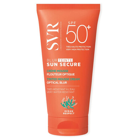 Protezione solare Crema schiumogena con SPF 50+ Tonalità Beige Rose Sun Secure Blur Hale, 50 ml, Svr