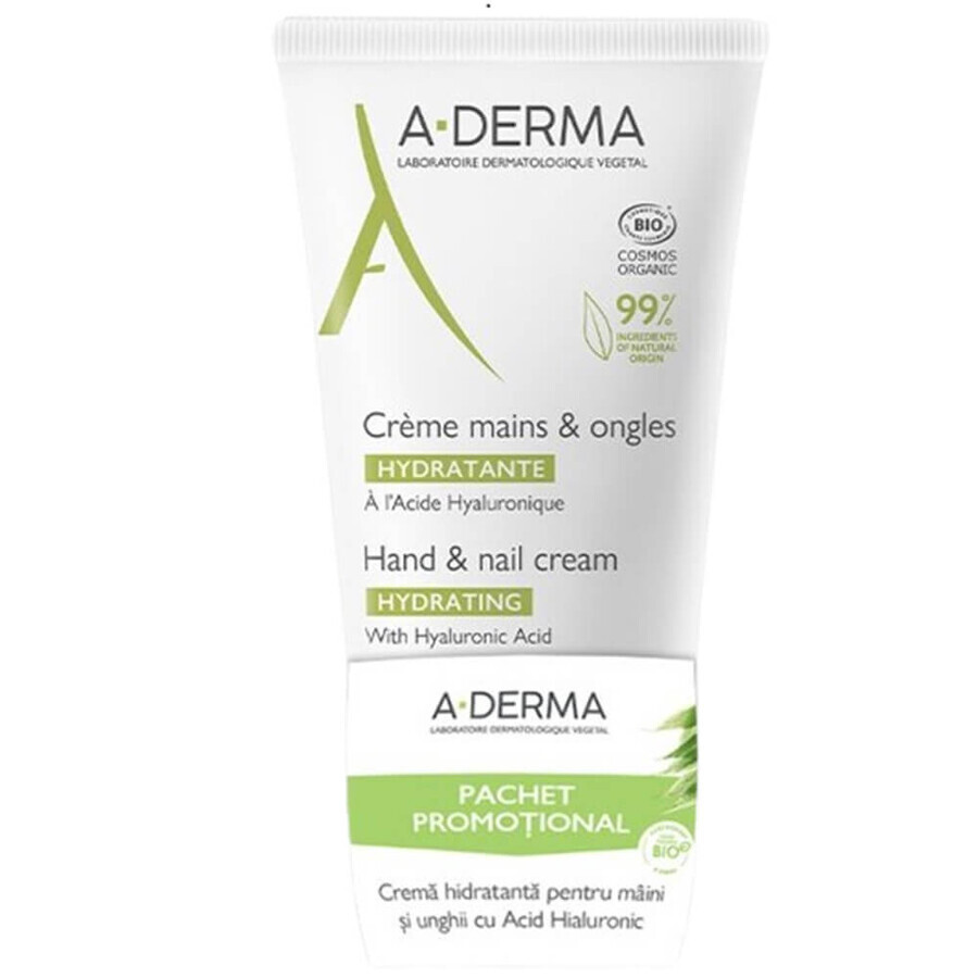 Confezione di crema idratante per mani e unghie, 2x50 ml, A-Derma