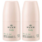 24H Deodorante roll-on rivitalizzante per tutti i tipi di pelle Reve de The, 2x50 ml, Nuxe