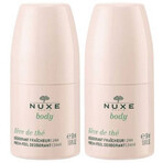 24H Deodorante roll-on rivitalizzante per tutti i tipi di pelle Reve de The, 2x50 ml, Nuxe