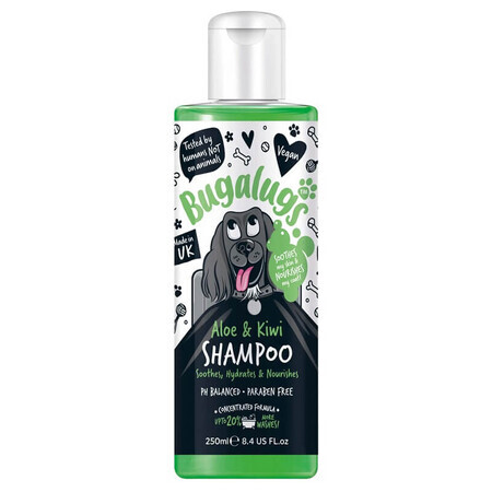 Shampoo con Aloe e Kiwi per cani Bugalugs, 250 ml, Lakeland Cosmetics