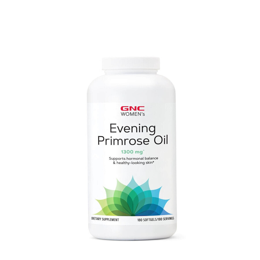 GNC Women`s Evening Primrose Oil 1300 mg, Evening Primrose Oil, 180 cps