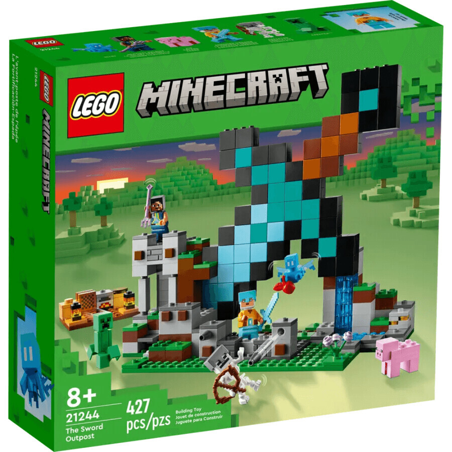 Lego Minecraft avamposto della spada, +8 anni, 21244, 427 pezzi, Lego