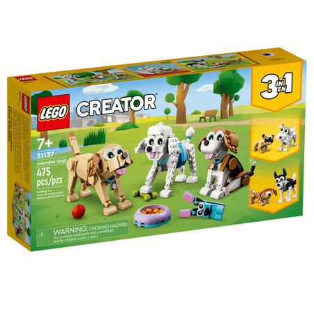Adorabili cani Lego Creator, 7 anni+, 31137, Lego