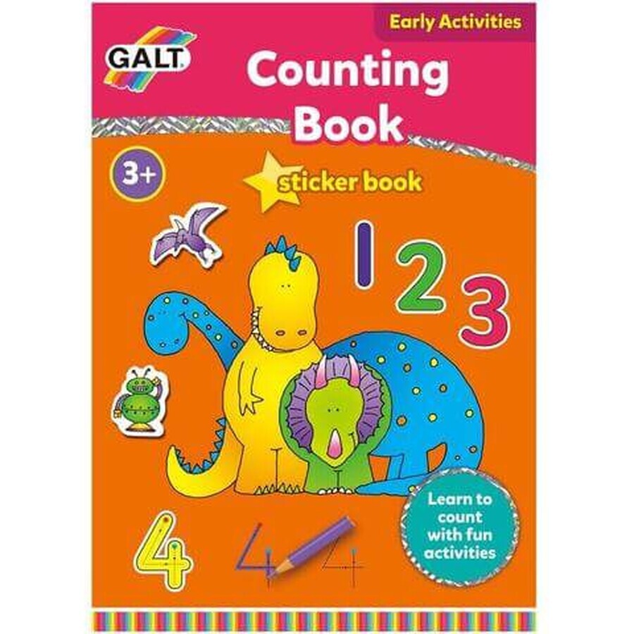 Libro di attività con attività e adesivi, Imparare a contare, + 3 anni, Galt