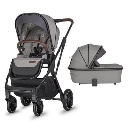 Carrozzina System 2 in 1 per bambini Silene, Grigio Urbano, Coccolle