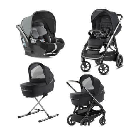 Passeggino Sistema 3in1 Aptica Quattro Mystic, Nero, Inglesina