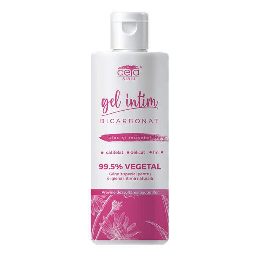 Gel intim 99.5% vegetal cu bicarbonat, aloe si musetel, 200 ml, Ceta Sibiu