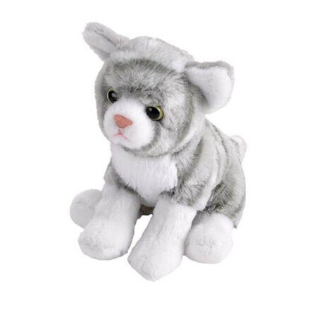 Peluche per gatti, 13 cm, grigio, Wild Republic