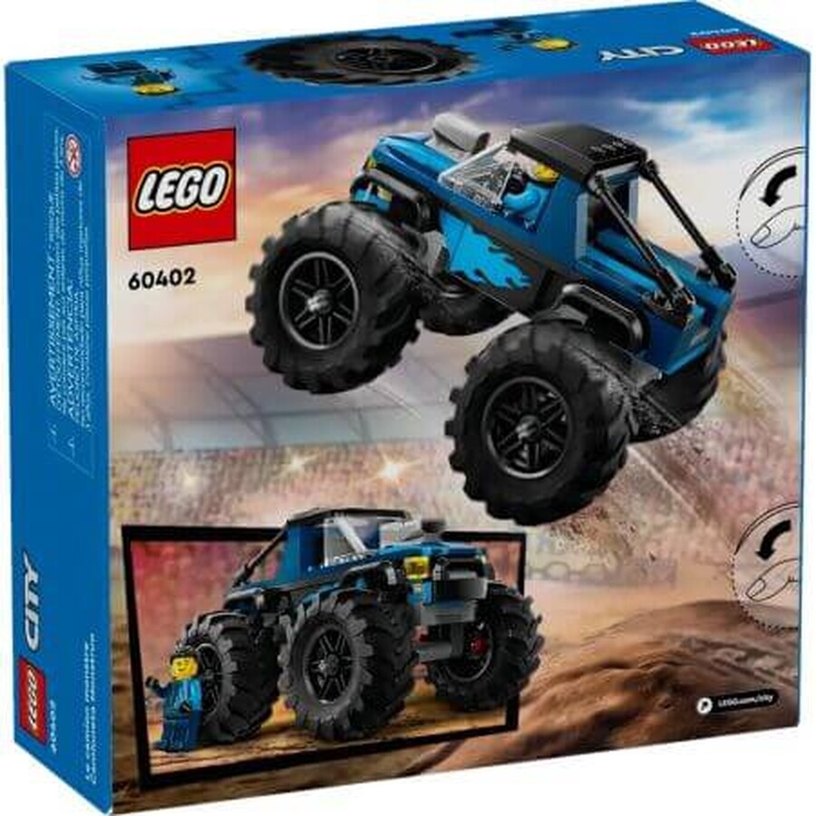 Monster Truck blu, +5 anni, 60402, Lego City
