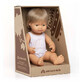 Bambola bambino caucasico biondo scuro, 38 cm, Miniland